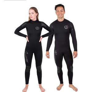 Unisex Full-Length Black Wetsuit XL- Long Sleeve size 10 shoes and gloves large